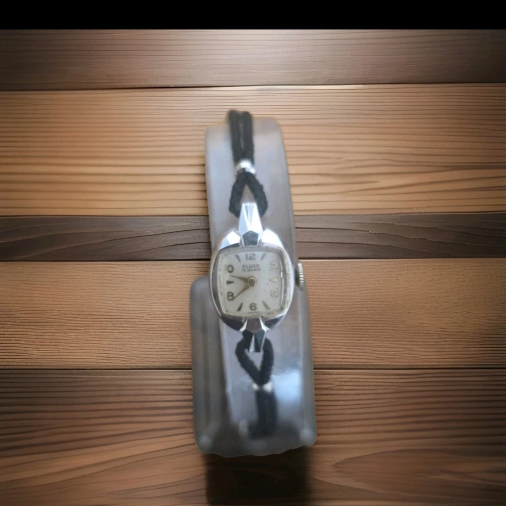 Hamilton Fluva Silver and Black Watch